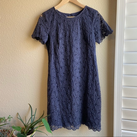 Ann Taylor Dresses & Skirts - Deep Purple Ann Taylor Lace Dress